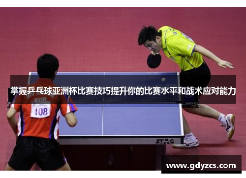 掌握乒乓球亚洲杯比赛技巧提升你的比赛水平和战术应对能力