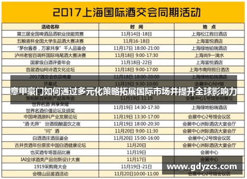 意甲豪门如何通过多元化策略拓展国际市场并提升全球影响力 意甲豪门如何通过多元化策略拓展国际市场并提升全球影响力
